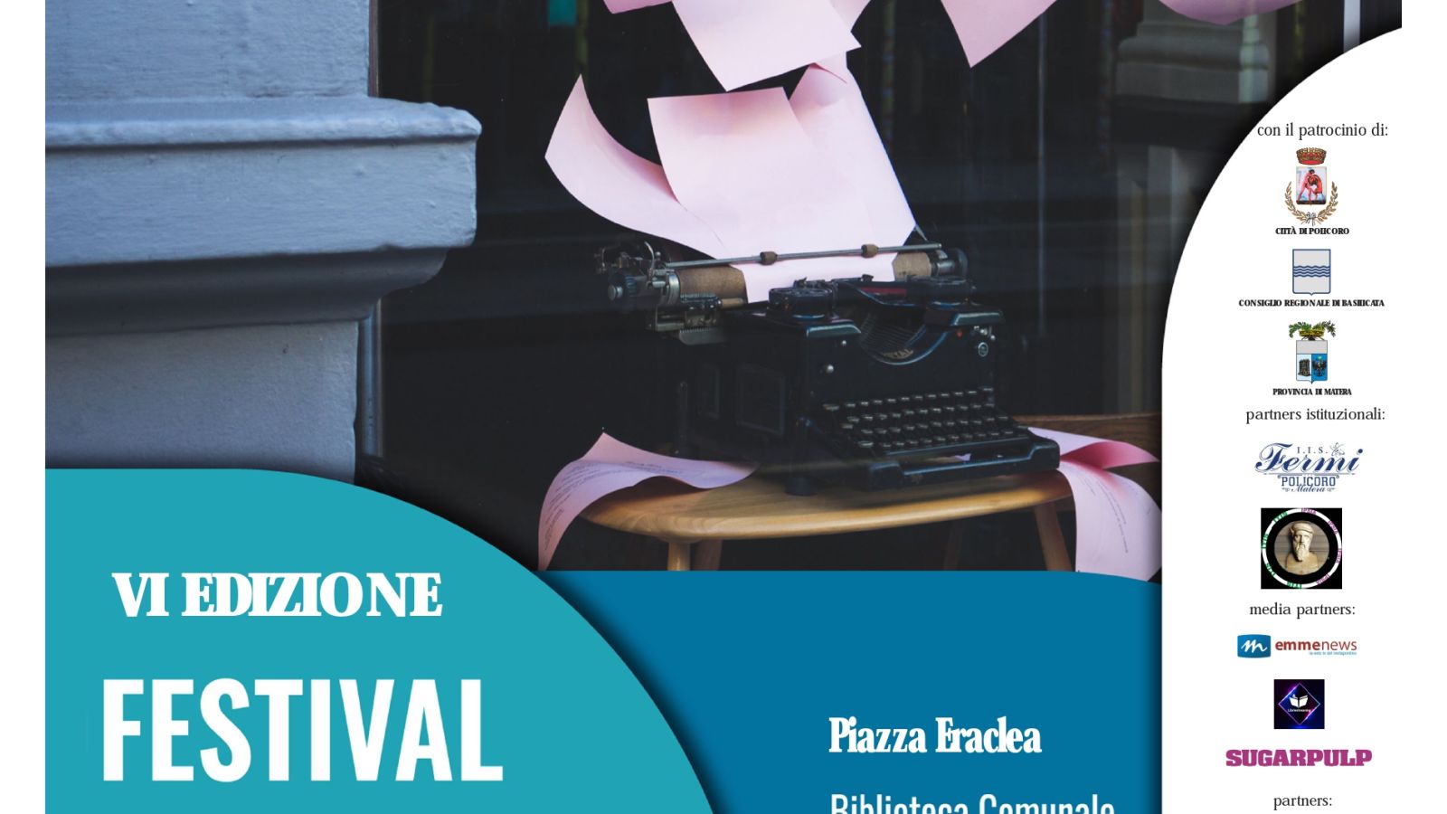 A POLICORO TORNA IL FELP,IL FESTIVAL DELLE LETTERATURE